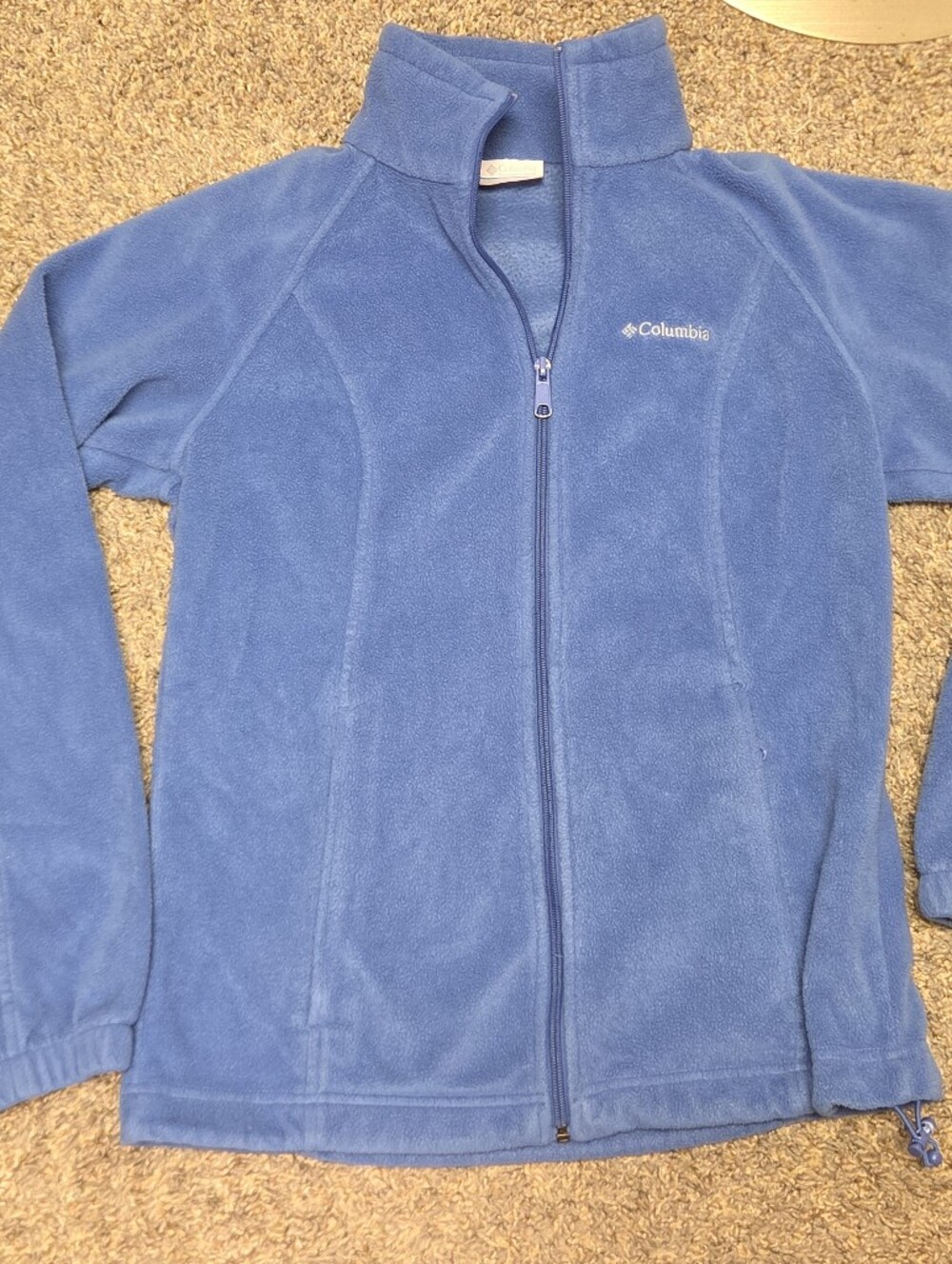 Columbia Benton Springs Women's Blue Full Zip Jacket w/ Zipped Pockets Size S